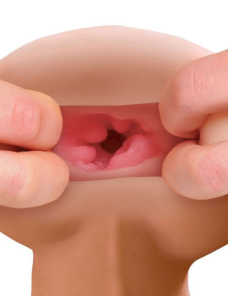 PDX Male Reach Around Stroker – Realistic Flesh Stroker with Dual Stimulation