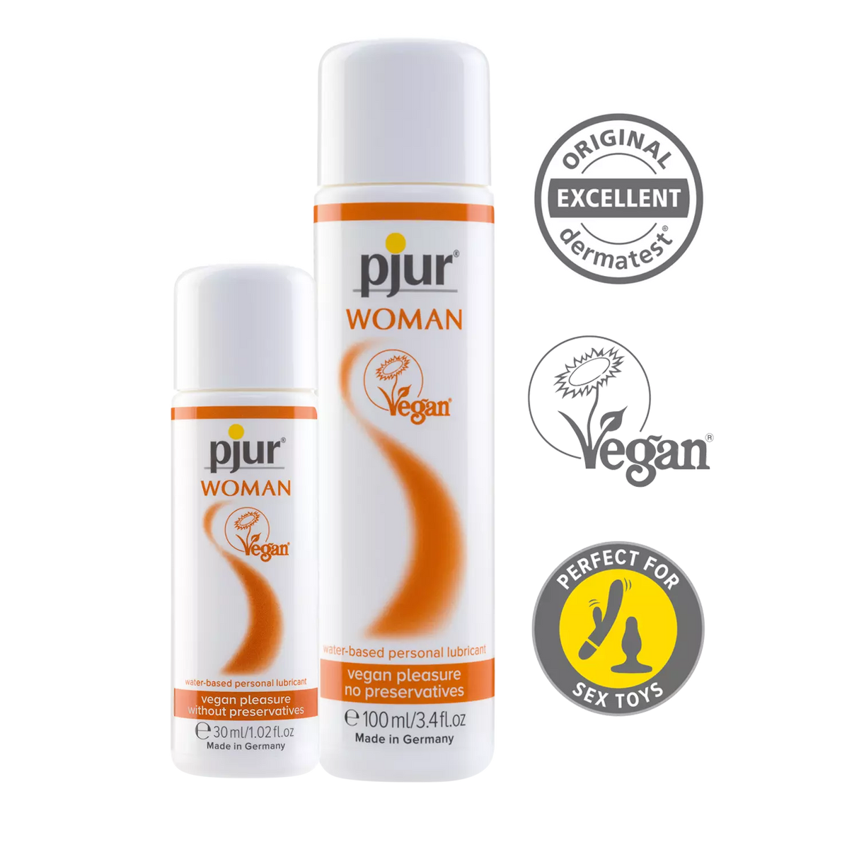 pjur Woman VEGAN – Gentle, pH-Balanced Vegan Lube for Long-Lasting Moisture