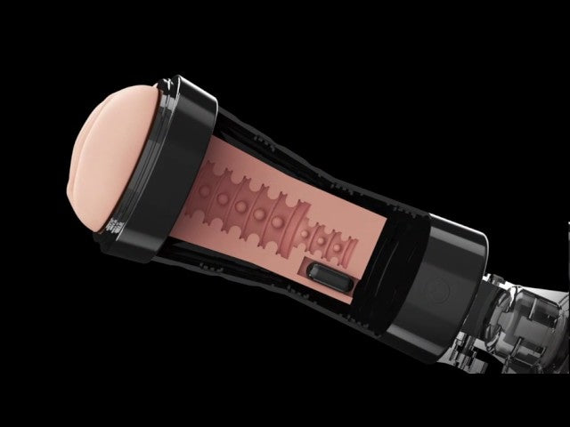 PDX Elite Cock Compressor Vibrating Stroker with Suction Base