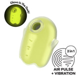 Satisfyer Glowing Ghost Yellow | Air Pulse + Vibration | Glow-in-the-Dark | Body-Safe Silicone