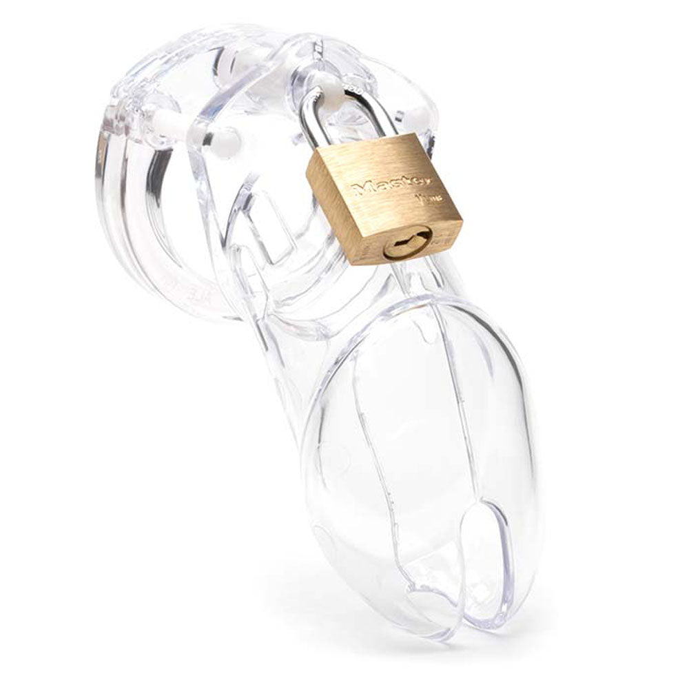 CB-6000 Chastity Cock Cage Kit - Clear 3.25"