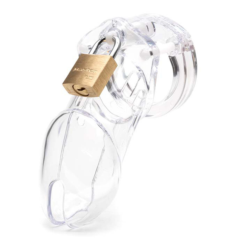 CB-6000 Chastity Cock Cage Kit - Clear 3.25"