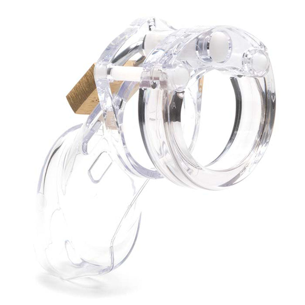 CB-6000 Chastity Cock Cage Kit - Clear 3.25"