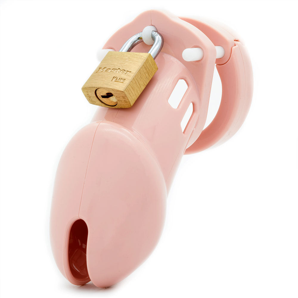 CB-6000 Chastity Cock Cage Kit - Pink 3.25"
