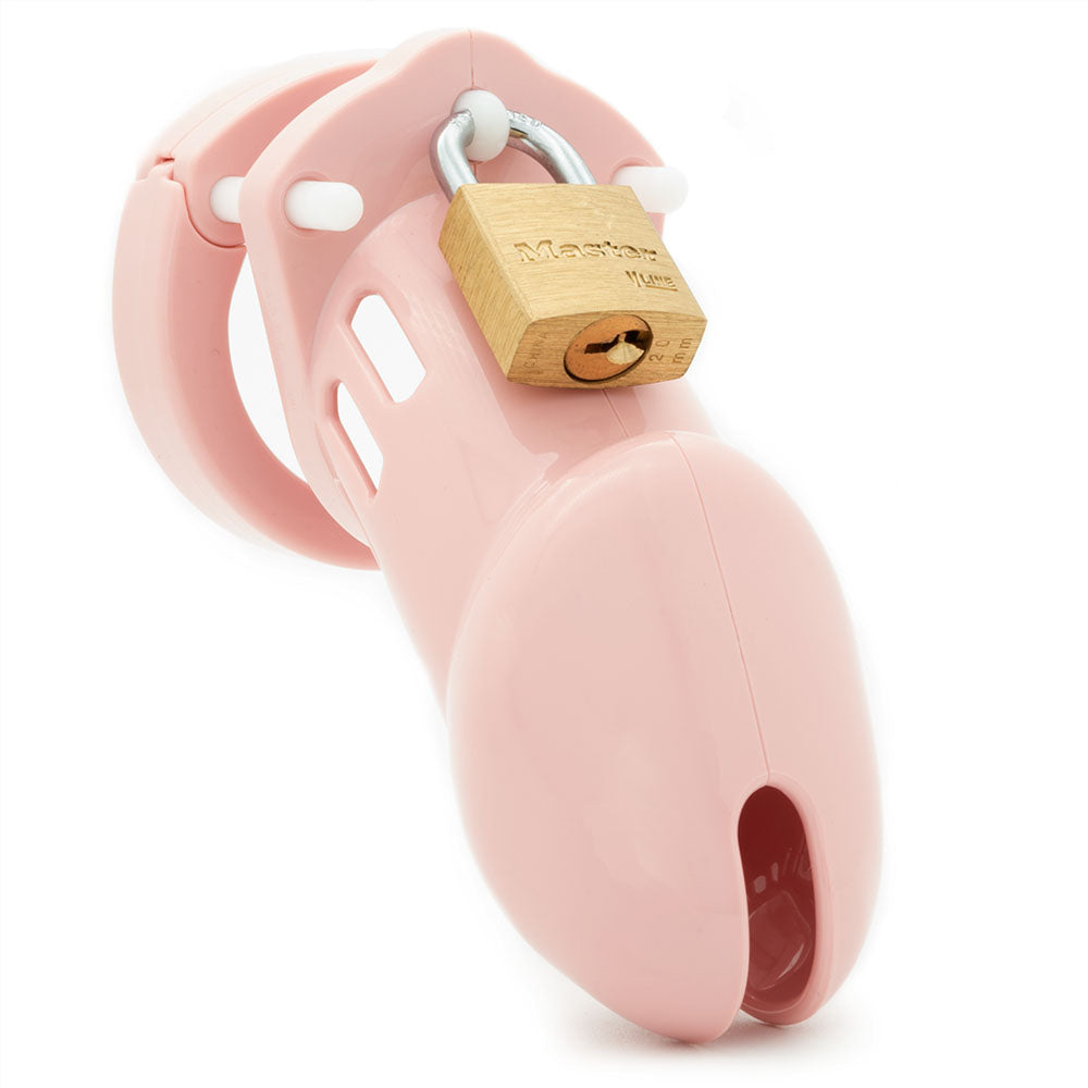 CB-6000 Chastity Cock Cage Kit - Pink 3.25"