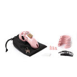 CB-6000 Chastity Cock Cage Kit - Pink 3.25"
