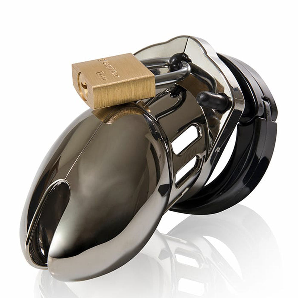 CB-6000S Chrome Chastity Cock Cage Kit - 2.5"