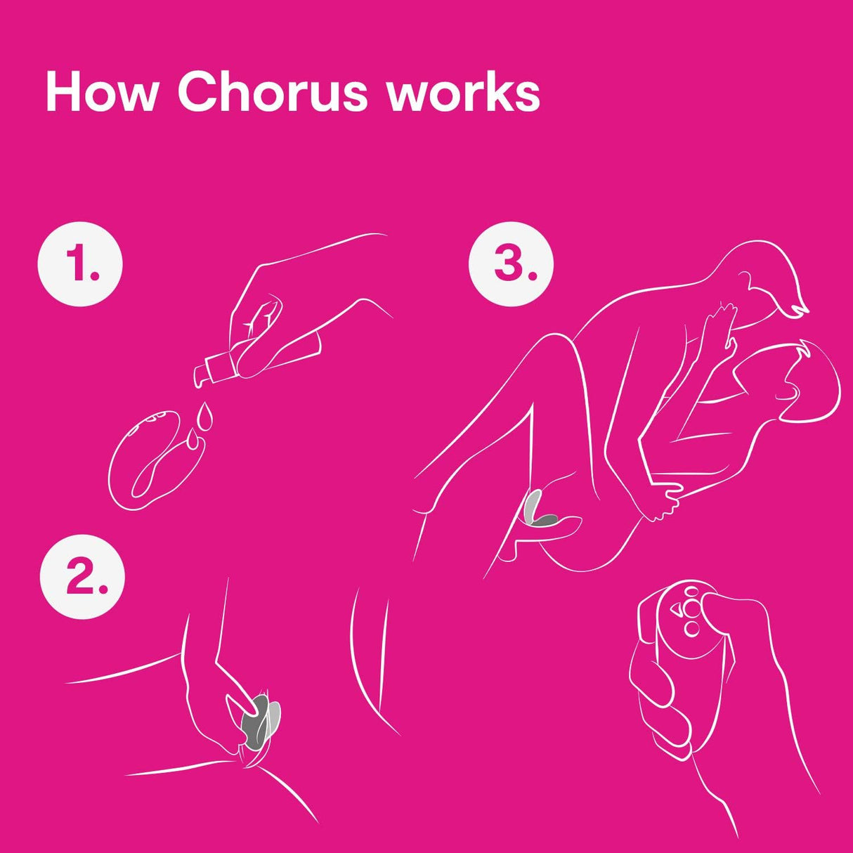 Chorus by We-Vibe - Adjustable Couples Vibrator - App Controlled & Waterproof (Pink)
