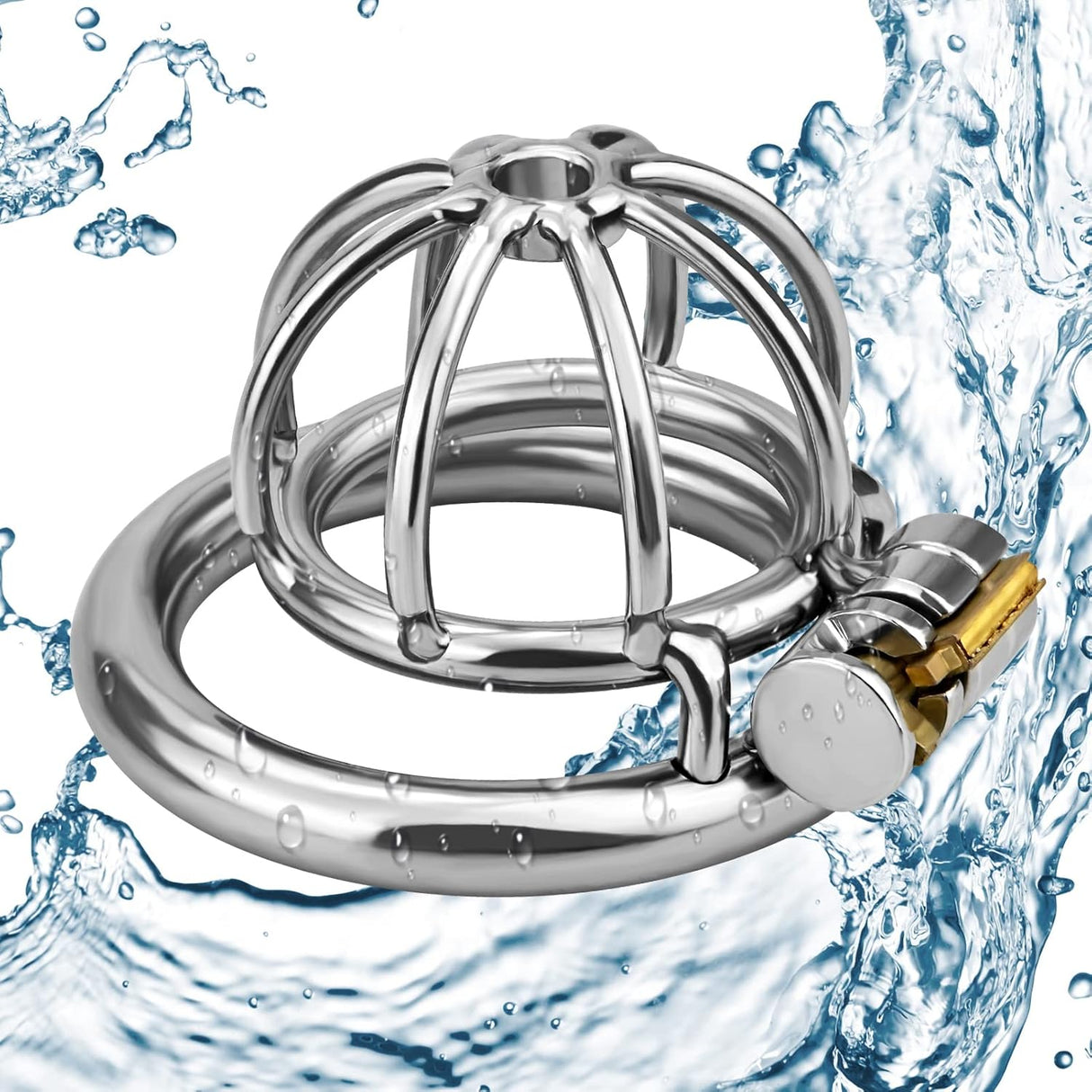 Pleasure Haven Snug Metal Chastity Cage - 3 Ring Sizes