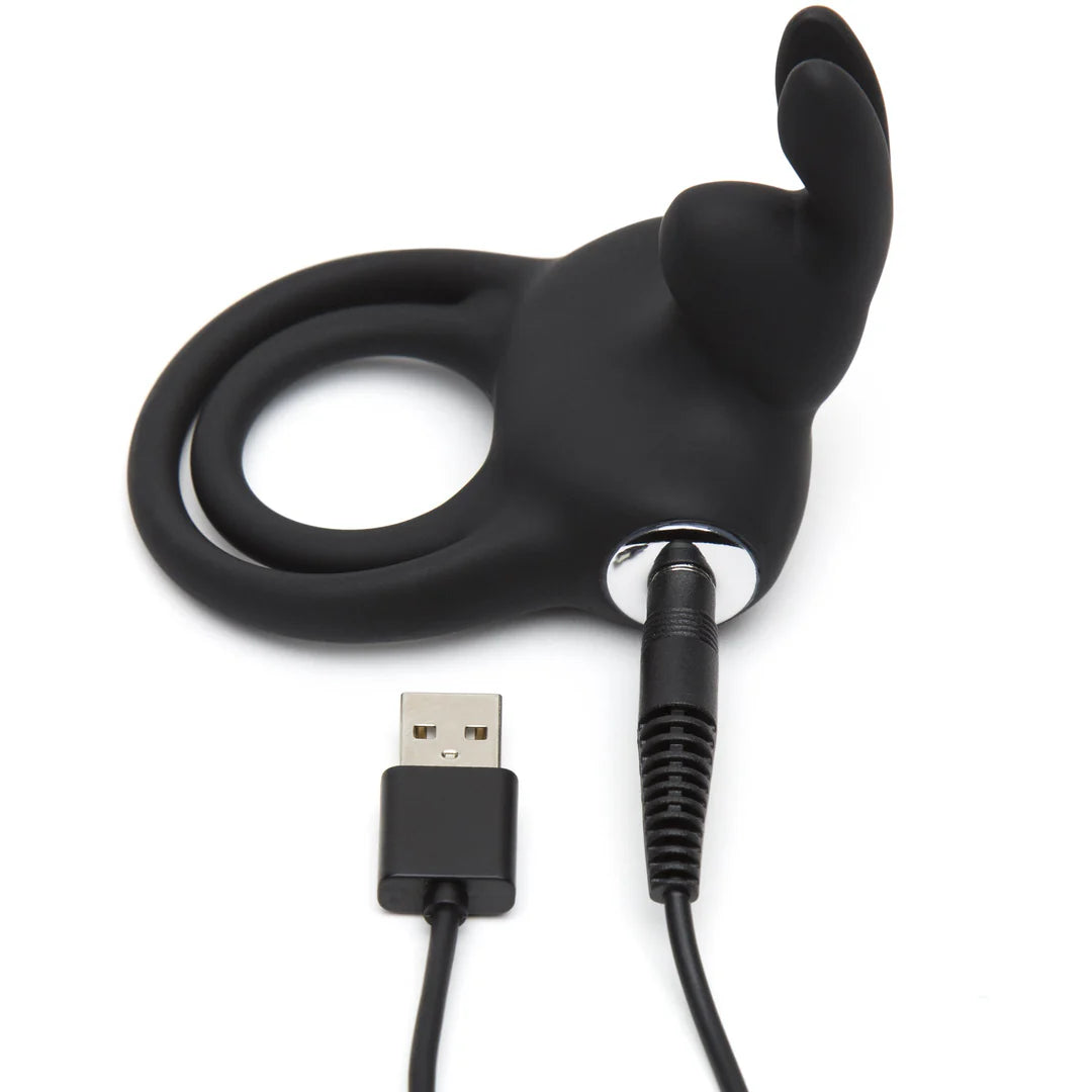 Happy Rabbit Vibrating Rabbit Cock Ring - Dual Rings