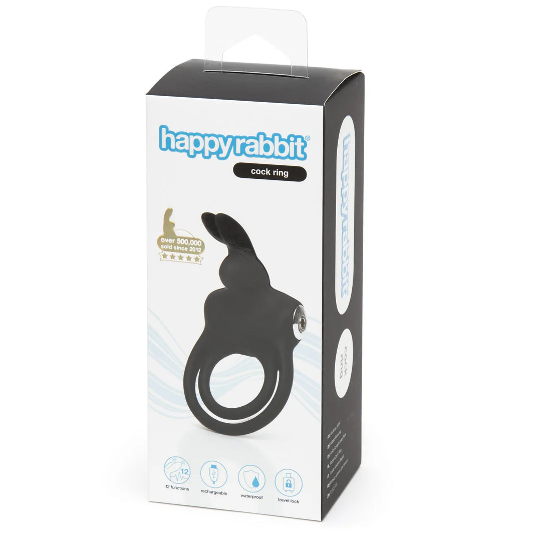 Happy Rabbit Vibrating Rabbit Cock Ring - Dual Rings