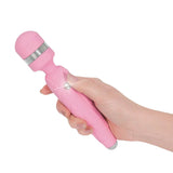 Cheeky Pillow Talk Petite Wand Massager (Pink) - Travel Lock, Flexible Head & Splash-proof
