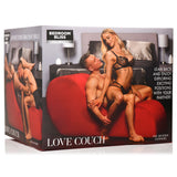 Bedroom Bliss Love Red Sex Couch - Water Resistant Faux Suede and Washable