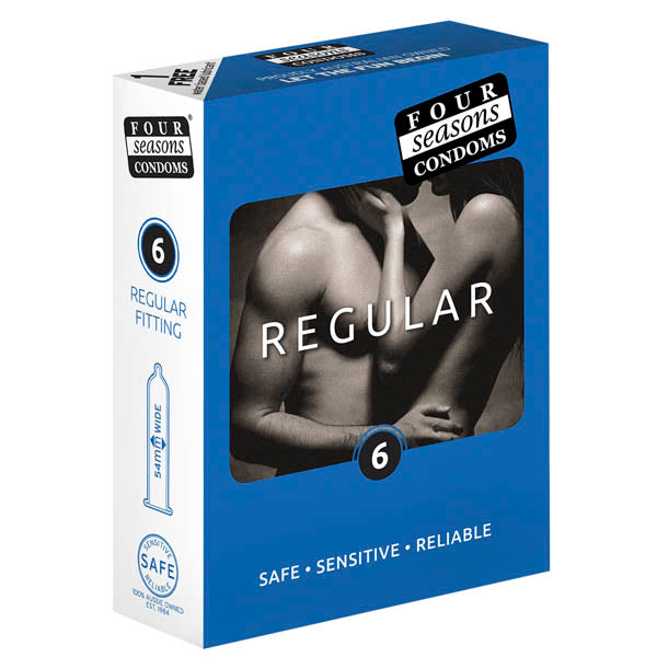 Four Seasons Regular Lubricated Condoms 6PK