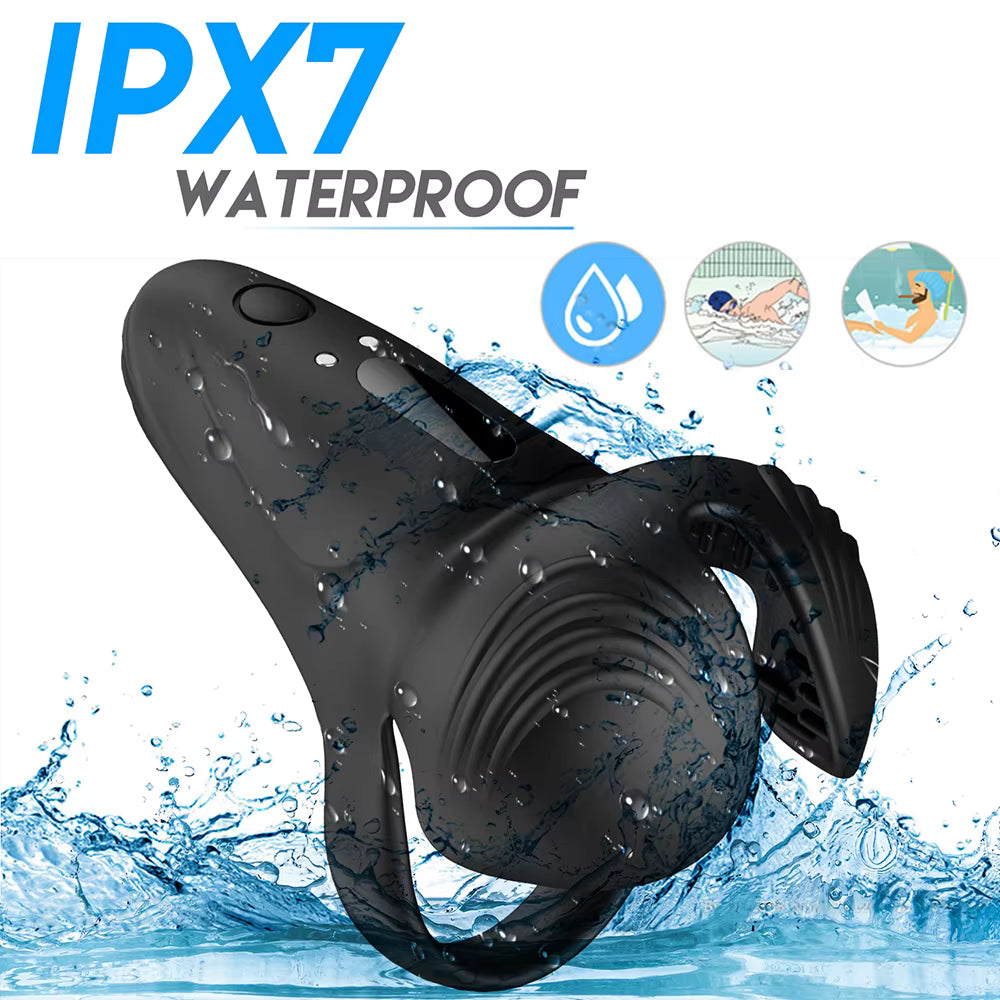 Vibrating Cock & Balls Ring - Remote Controlled & Waterproof