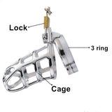 Pleasure Haven Metal Chastity Cage - Waterproof in Discreet Velvet Bag
