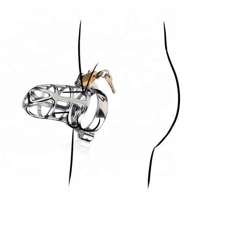 Pleasure Haven Metal Chastity Cage - Waterproof in Discreet Velvet Bag
