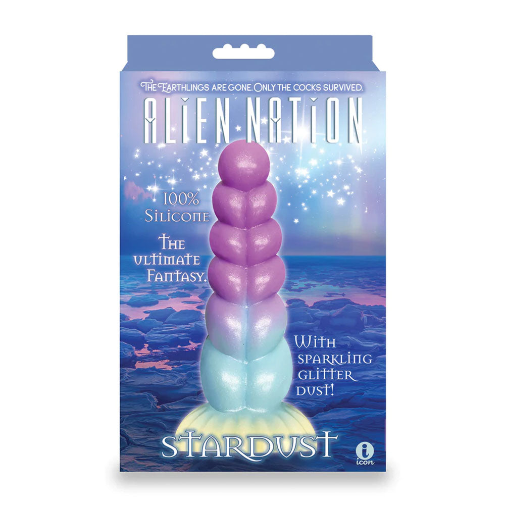 Alien Nation Stardust Glitter Rainbow Unicorn Horn Creature Dildo (21cm)