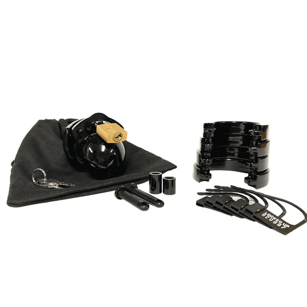 CB-X Mini-Me Black Chastity Cock Cage Kit – 1.25"