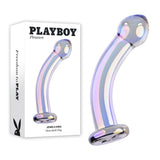 Playboy Pleasure Jewels King Glass Dildo - G-Spot & P-Spot Stimulation (16.3cm)