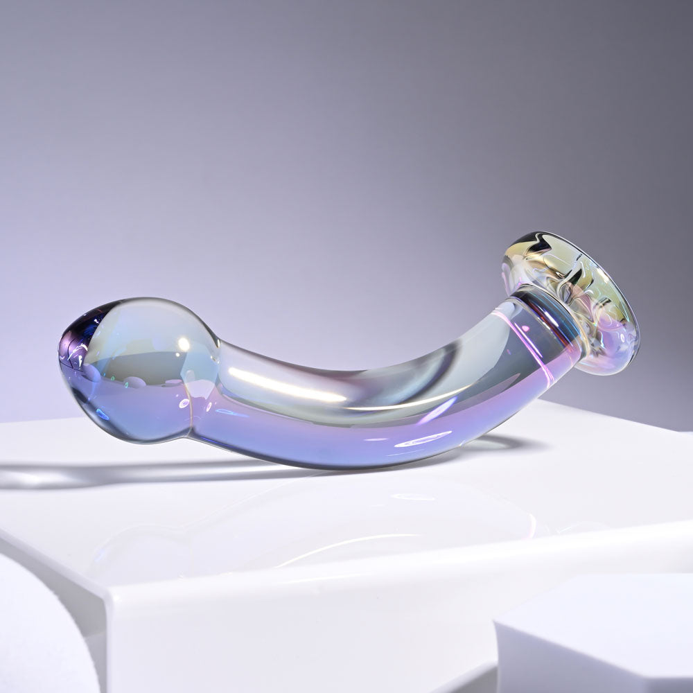 Playboy Pleasure Jewels King Glass Dildo - G-Spot & P-Spot Stimulation (16.3cm)