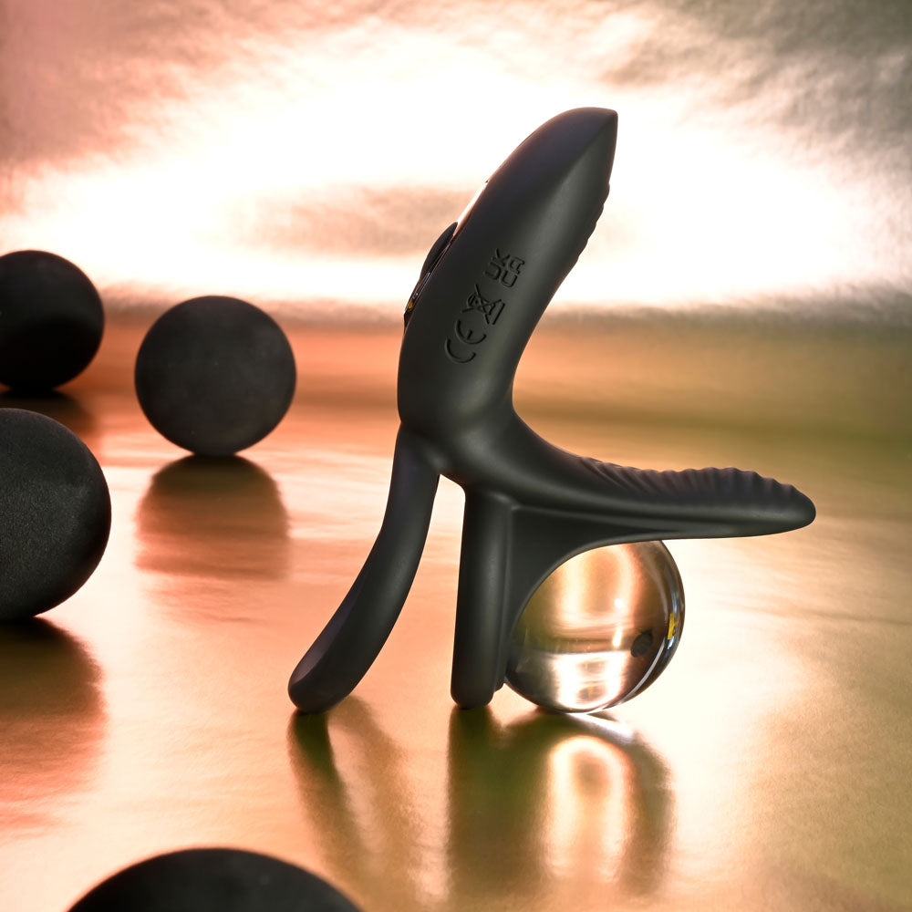 Playboy Pleasure Just Right Vibrating Cock & Ball Ring