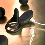 Playboy Pleasure Just Right Vibrating Cock & Ball Ring