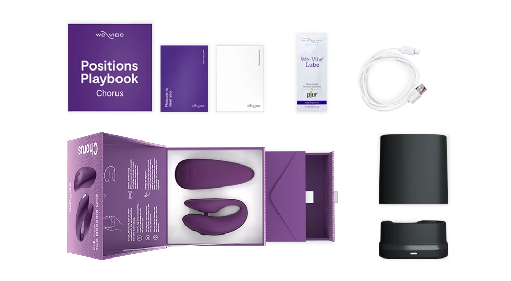 Chorus by We-Vibe - Adjustable Couples Vibrator - App Controlled & Waterproof (Purple)