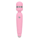 Cheeky Pillow Talk Petite Wand Massager (Pink) - Travel Lock, Flexible Head & Splash-proof